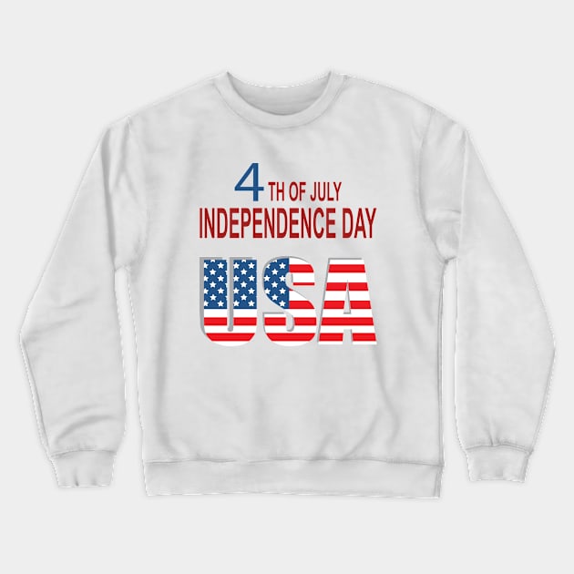 4th of july Crewneck Sweatshirt by zakchman